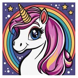 Ideyka Malen nach Zahlen - Regenbogen-Einhorn für Kinder (59728682)