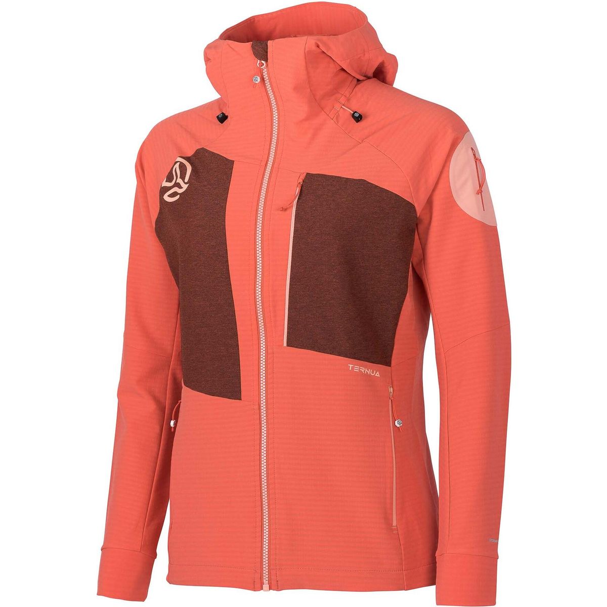Ternua Demina Hard Hood Jacket W living coral (8539) XL 1643586-8539-XL