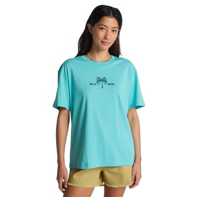 T-Shirt BILLABONG "Rip Currents", Damen, Gr. M, blau (ocean eyes), Obermaterial: 100% Baumwolle., Shirts T-Shirt