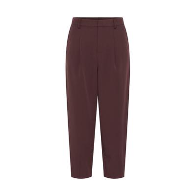Marlene-Hose KAFFE "Damen Hose KAsakura", Damen, Gr. 42, N-Gr, braun (fudge), Hosen