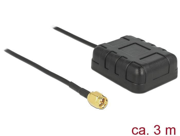 Delock GNSS Beidou+GPS-antenne NL-290BG met SMA-connector en 3 meter kabel