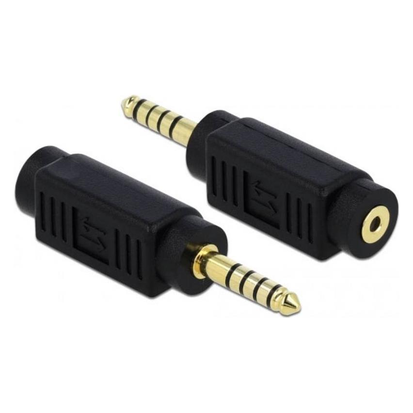 Delock Adapter Klinkenstecker 4,4 mm 5 Pin zu Klinkenbuchse 2,5 mm 4 Pin (Klinkenadapter) (65996)
