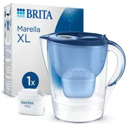 Brita Marella XL inkl. 1x Maxtra Pro Pure Performance, Wasserfilterkanne, Blau