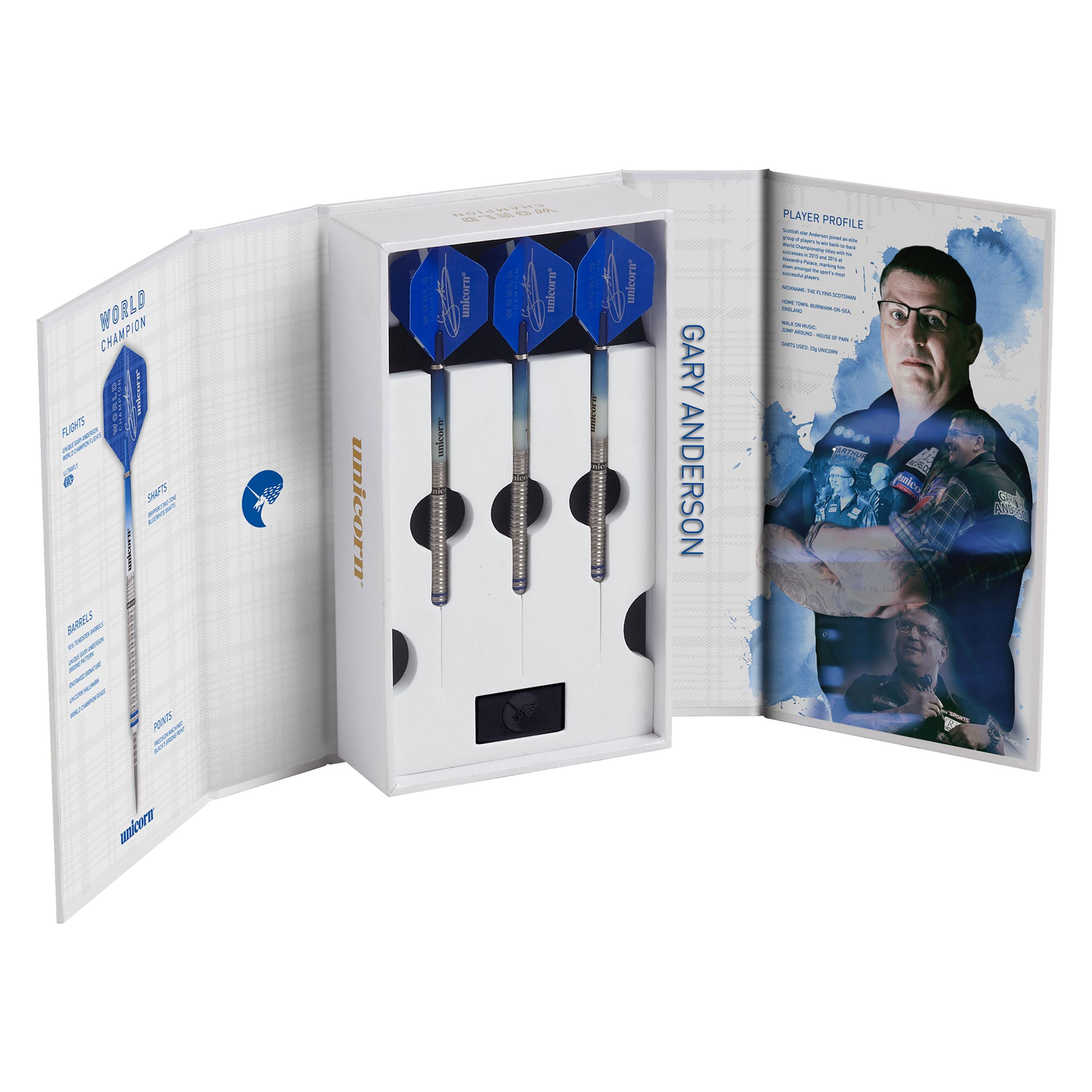 Unicorn Phase 3 World Champion Gary Anderson Steel Dart Presentation Box (21 g) (UN-29001)