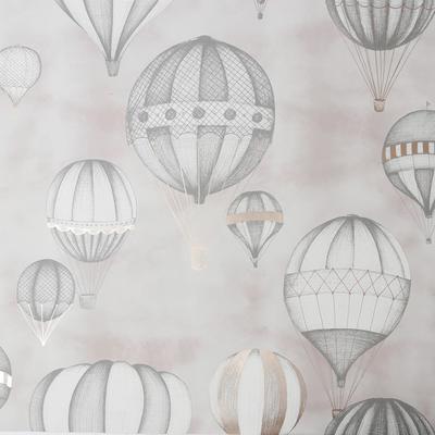 Sublime Balloon Fiesta Grey and Rose Gold Wallpaper