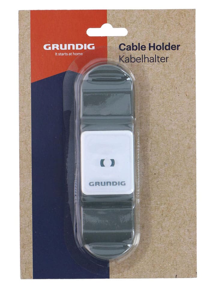GRUNDIG 2er-Set: Kabelhalter in Grau - onesize