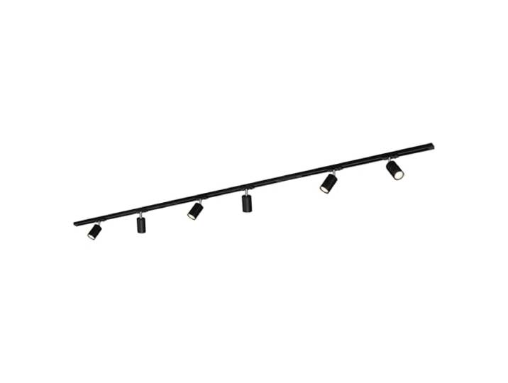 BRILONER - Système de rails Rail set complet\, 6x GU10 spots orientables\, alimentation\, système de rails lumineux pour plafond\, spot rail\, plafonnier\, plafonnier\, spotlight\, 2\,25m\, noir