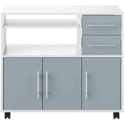 TemaHome »Marius« Küchenschrank auf Rollen Weiß mit Celadon Grey