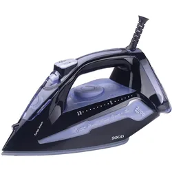 Sogo Professional Ceramic Iron with Adjustable Control, Anti-Calc, Bügeleisen, Blau, Schwarz