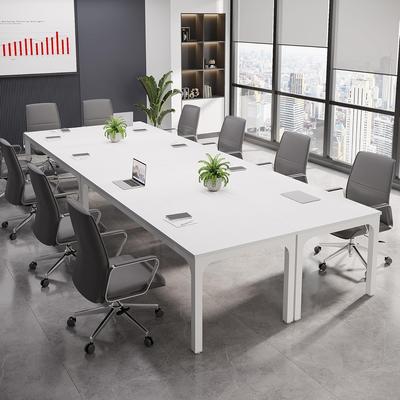 OEM "13 FT Conference Table Set for 4, 78.74"" Large Office Conference Tables, Modern Seminar Meeting Table Desk"