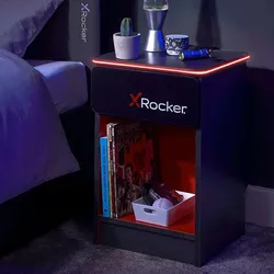 X Rocker 2022026 Nachtschränkchen & Nachttisch 1 Schublade(n) Schwarz, Rot