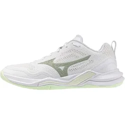 Mizuno Wave Stealth Pro Volleyballschuhe Damen 85 - white/aqua gray 37
