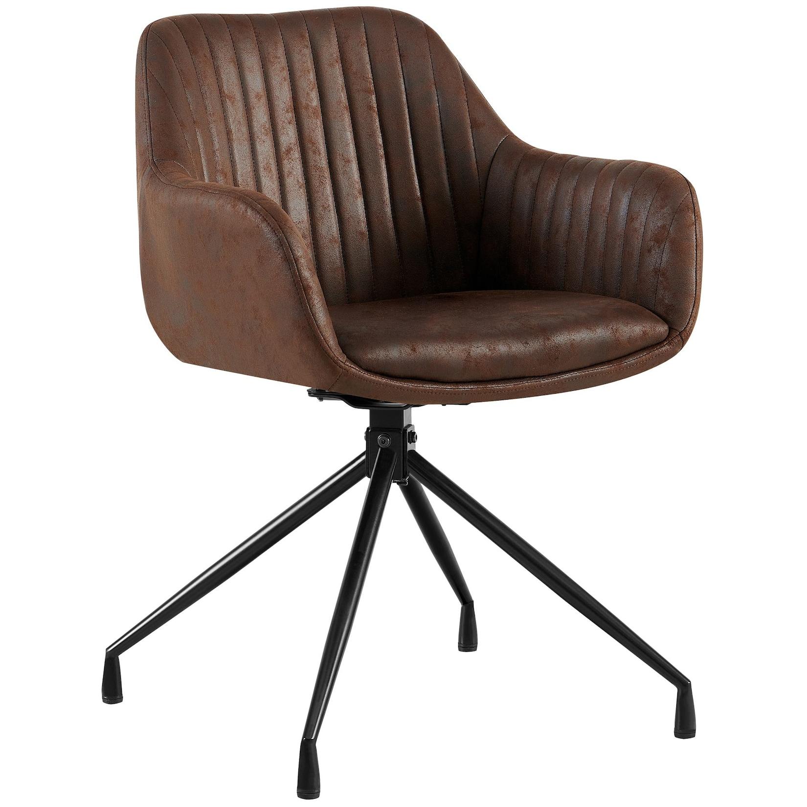 CLP Esszimmerstuhl Welby Vintage Farbe: dunkelbraun, Material: Vintage Kunstleder