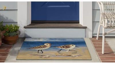 Liora Manne Lush Decor Esencia Sandpipers Indoor/Outdoor Mat