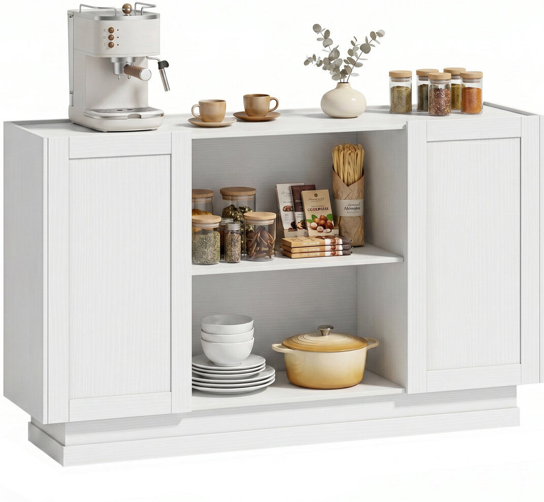 Brambly Cottage 133 cm W Sideboard White 79.7cm H X 133cm W X 35cm D