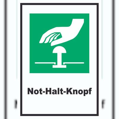 HB-Druck Not-Halt-Knopf A0 (841x1189mm) Schild