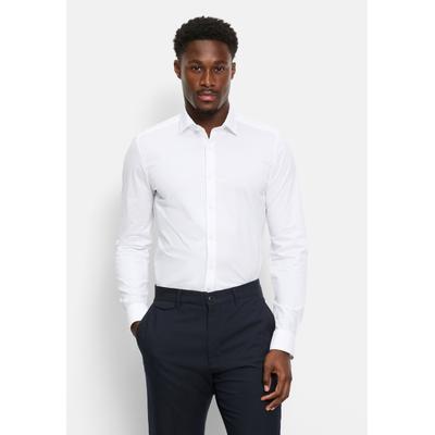 Businesshemd OLYMP "OLYMP No. Six 24/Seven, Super Slim, Urban Kent", Herren, Gr. 37, Normaler Arm, weiß, 92% Baumwolle, 8% Elasthan, Hemden