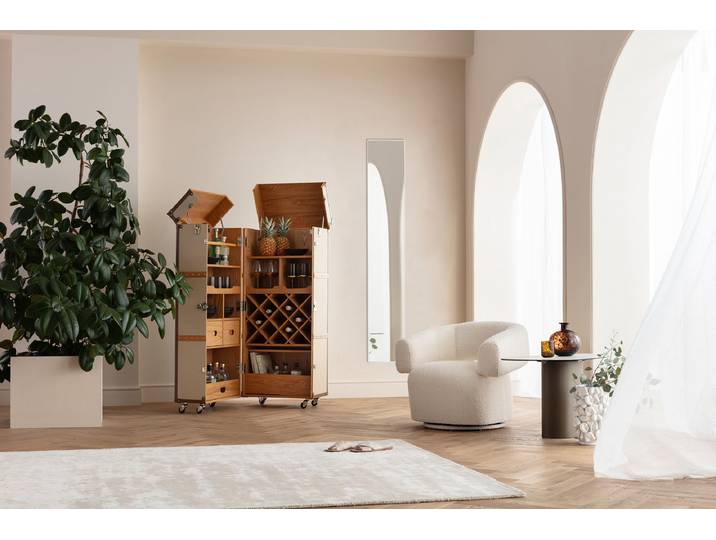 Miroir Starlet - Rectangulaire 30 x 180cm Beige/Cachemire Cadre : Acier, thermolaqué 30 x 180cm