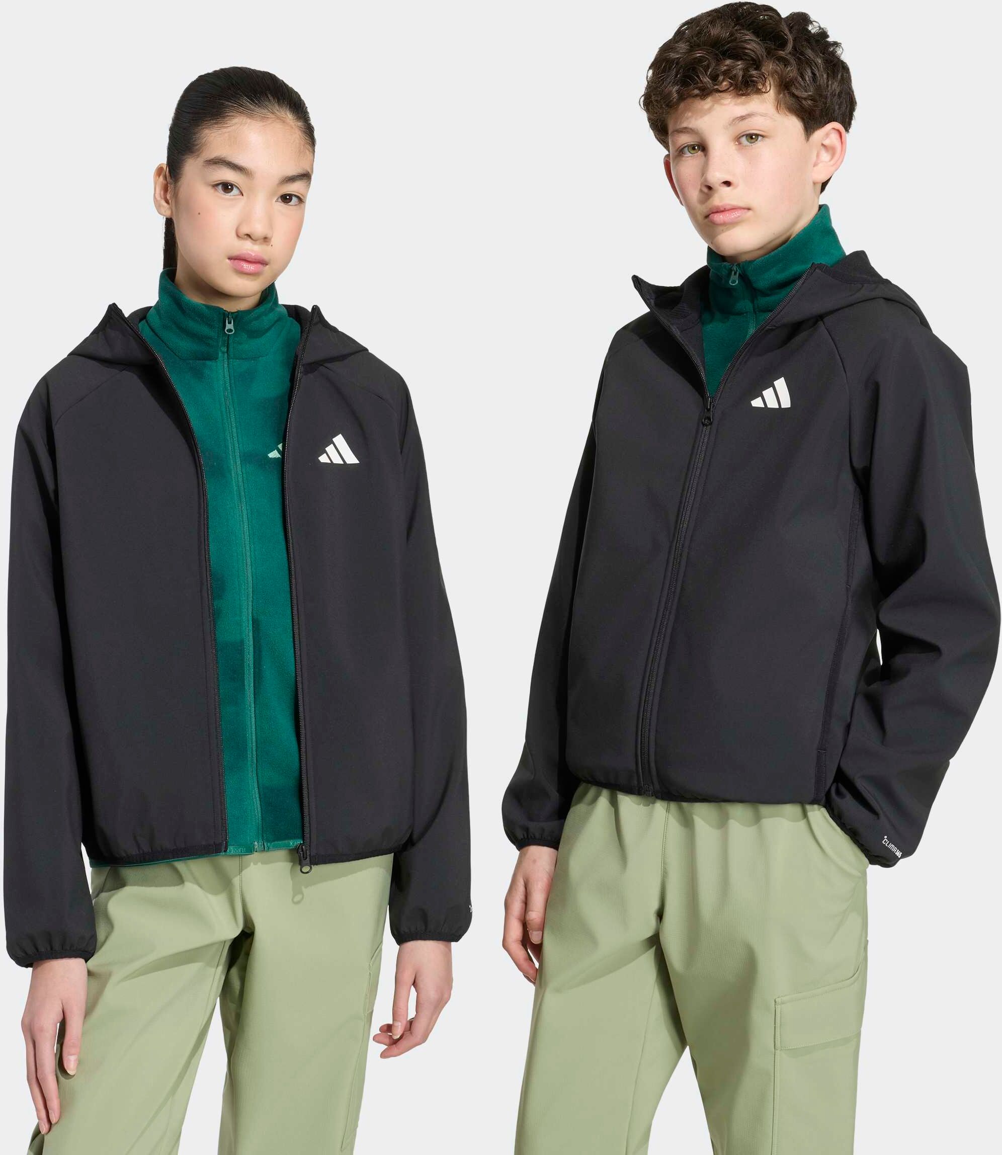 Outdoorjacke ADIDAS TERREX "MULTI CLIMAWARM KIDS", Kinder, Gr. 116, schwarz, Obermaterial: 100% Polyester, Jacken Outdoorjacke schwarz 116