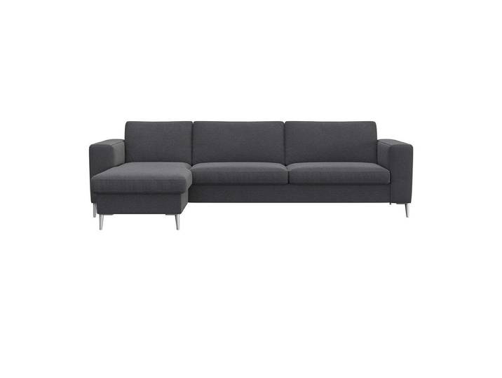 FLEXLUX Ecksofa Fiore, super Sitzkomfort durch Kaltschaum im Sitz, L-Form, breite Armlehnen, Kaltschaum, Füße Alu