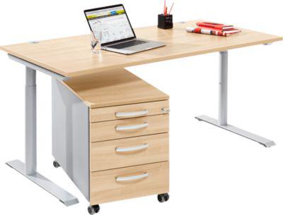 Komplettset Modena Flex, Schreibtisch B 1600 mm, höhenverstellbar