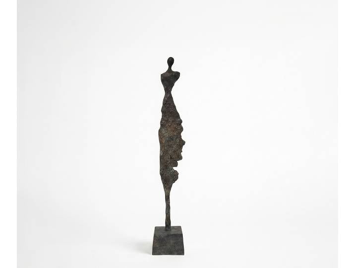Figurine Serina l14 x P14 x H85 cm Aluminium Umbra Antica Faite main