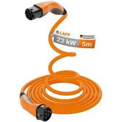 Lapp Mobility, Elektroauto Ladekabel, Helix (Typ 2, 22 kW, 32 A, 5 m)