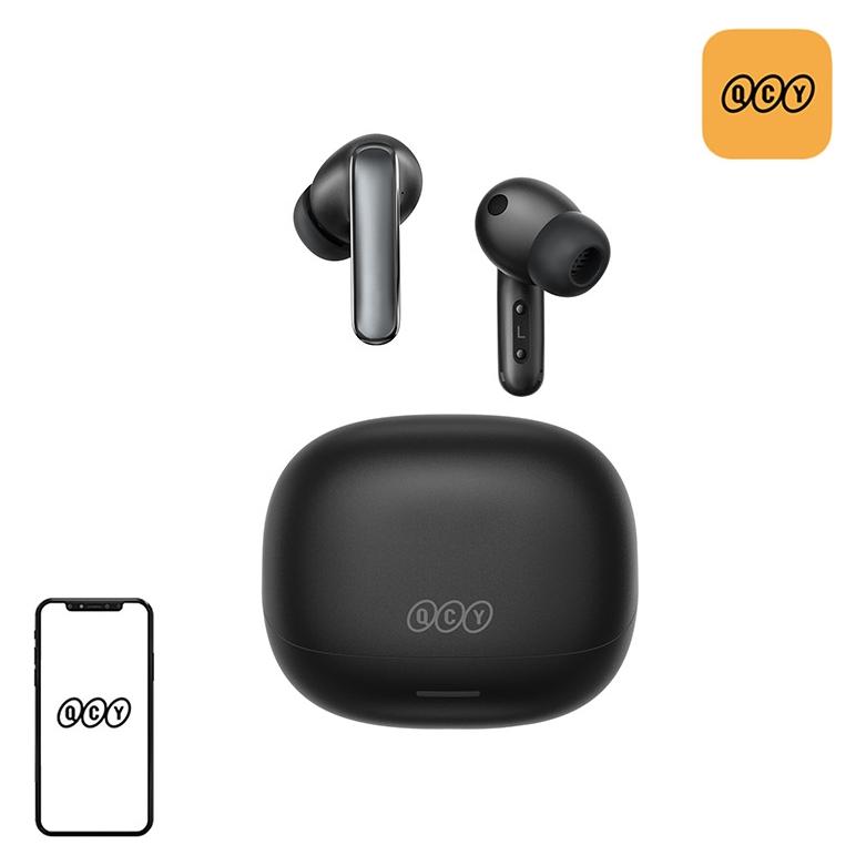 QCY Melobuds N65 kabellose Ohrhörer (schwarz) (ANC, 50 h, Kabellos) (HT21BK)