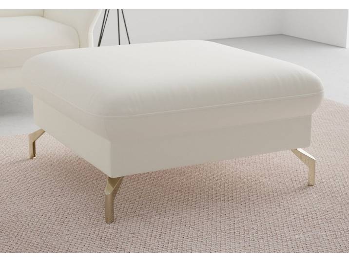 sit&more Hocker Fashion, inklusive Federkern, mit satinierten Nickelfüßen