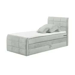 Primo Boxspringbett mit Bettkasten  ¦ grau ¦ Maße (cm): B: 123 H: 113