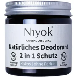 40ml Niyok 2 in 1 anti-transpirante Deocreme - Kokos | ohne Parfum
