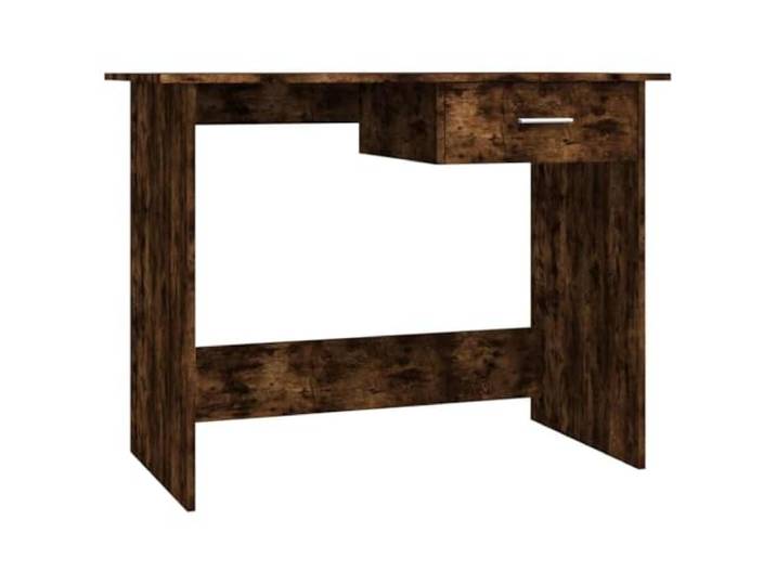HKLGBVCR Schreibtisch aus geräucherter Eiche, 100 x 50 x 76 cm, Holz Kompakter Schreibtisch, integrierte Schublade, Konsolentisch, Flur, Schlafsaal, einfache Montage, Handbuch enthalten