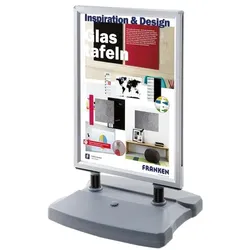 Franken Kundenstopper A1 mit Tank »BS1304« grau, 67x112.3x59 cm