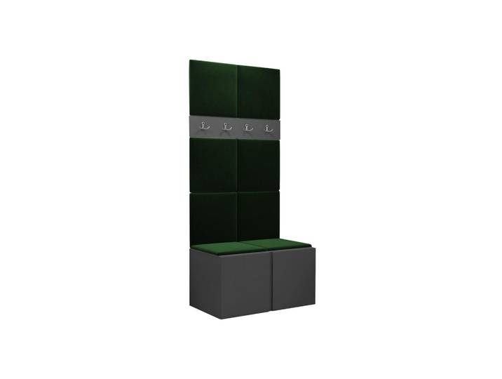 Mirjan24 Garderoben-Set Orion IV, Graphitfarben, Grün, Kunststoff, 84x186x46 cm, Garderobe, Garderoben-Sets & Garderoben-Serien, Garderoben-Sets