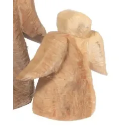 Holzengel aus Pappel naturbelassen - handgefertigte Dekoration Unikat für Weihna...