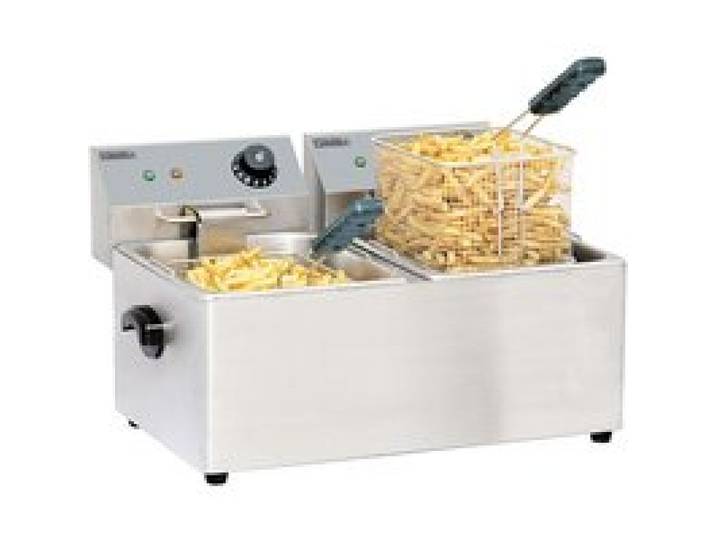 Friteuse électrique - CASSELIN - 2 x 4 Litres - 2 kW - Acier inoxydable