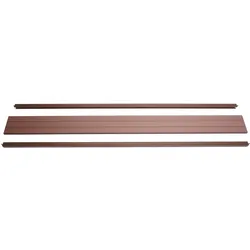 Abschluss-Set für WPC-Sichtschutz Savoie, Abschlussprofil Windschutz, Alu-Pfosten ~ 180cm, braun