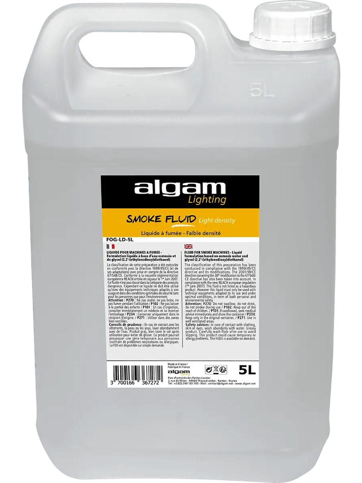 Algam Lighting 5 Liter Nebelfluid - niedrige Dichte