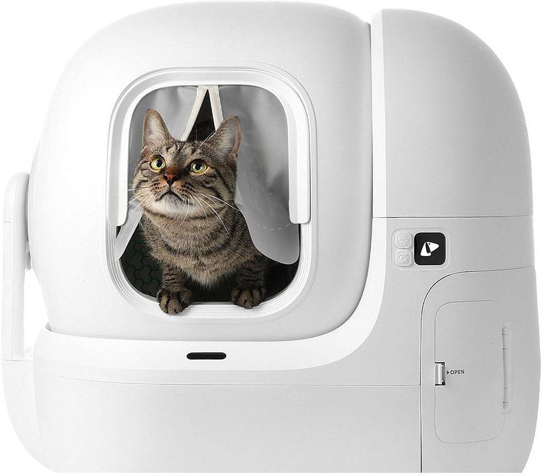 Katzentoilette PETKIT "Magnetic Dustproof Curtain 2.0", weiss (bunt), B:22cm H:3,7cm L:25cm, Tiertoiletten, Katzentoilette bunt B/H/L: 22cm x 3,7cm x 25cm