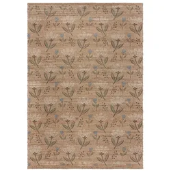 Jute-Teppich floral Naturfarben 120 x 170 cm - JED   Kadima Design