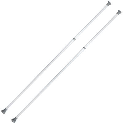 Teleskopregal WENKO "Modell Herkules", grau (stangen: weiß, kunststoffteile: grau, anti, rutsch teile der kunststoffteile: grau), T:7,5cm, ABS-Kunststoff, Polypropylen, Stahl, Regale, Teleskopregal, ausziehbare Hauptstange 165-300 cm, passend zur...