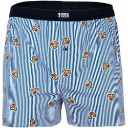 Happy Shorts Herren Webboxershorts - American Style, Baumwolle, gemustert Gingerbread Heart / M