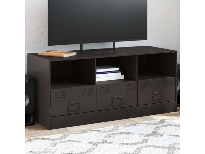 Promo avril *Meuble TV - MONNA - Support TV jusqu'à 50  - Banc TV - noir 99x39x44cm acier_340649