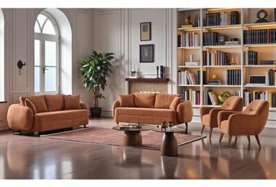 Furnia Monoform 4 Pieces Living Room Sets 2 Sofa 2 Chair 4 Pieces Living Room Sets 2 Sofa 2 Chair