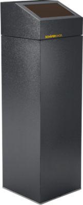 Schäfer Shop Select Wertstoffsammelgerät WSG 85 E, 85 L, verzinktes Stahlblech, pulverbeschichtet, selbstschließend, braun