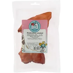 Lov&Ed Rinderohren smoked, 2 Stück - natürliches Kauprodukt für Hunde