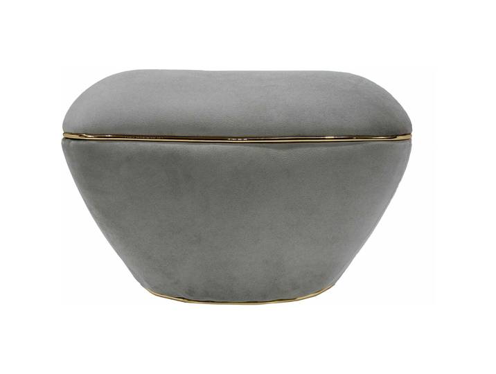 Tabouret Contessa 125 - Taupe Et Doré