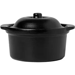 Broste Copenhagen Vig Ofenfeste Geschirr mit Deckel schwarz 20,5cm