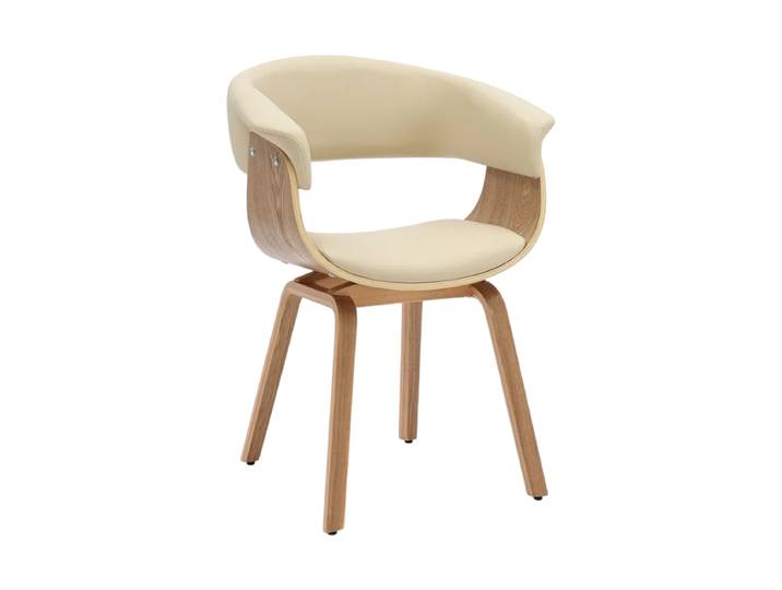 Design Stuhl „Milenko“ mit Armlehnen Eiche Natural/Beige Invicta Interiors