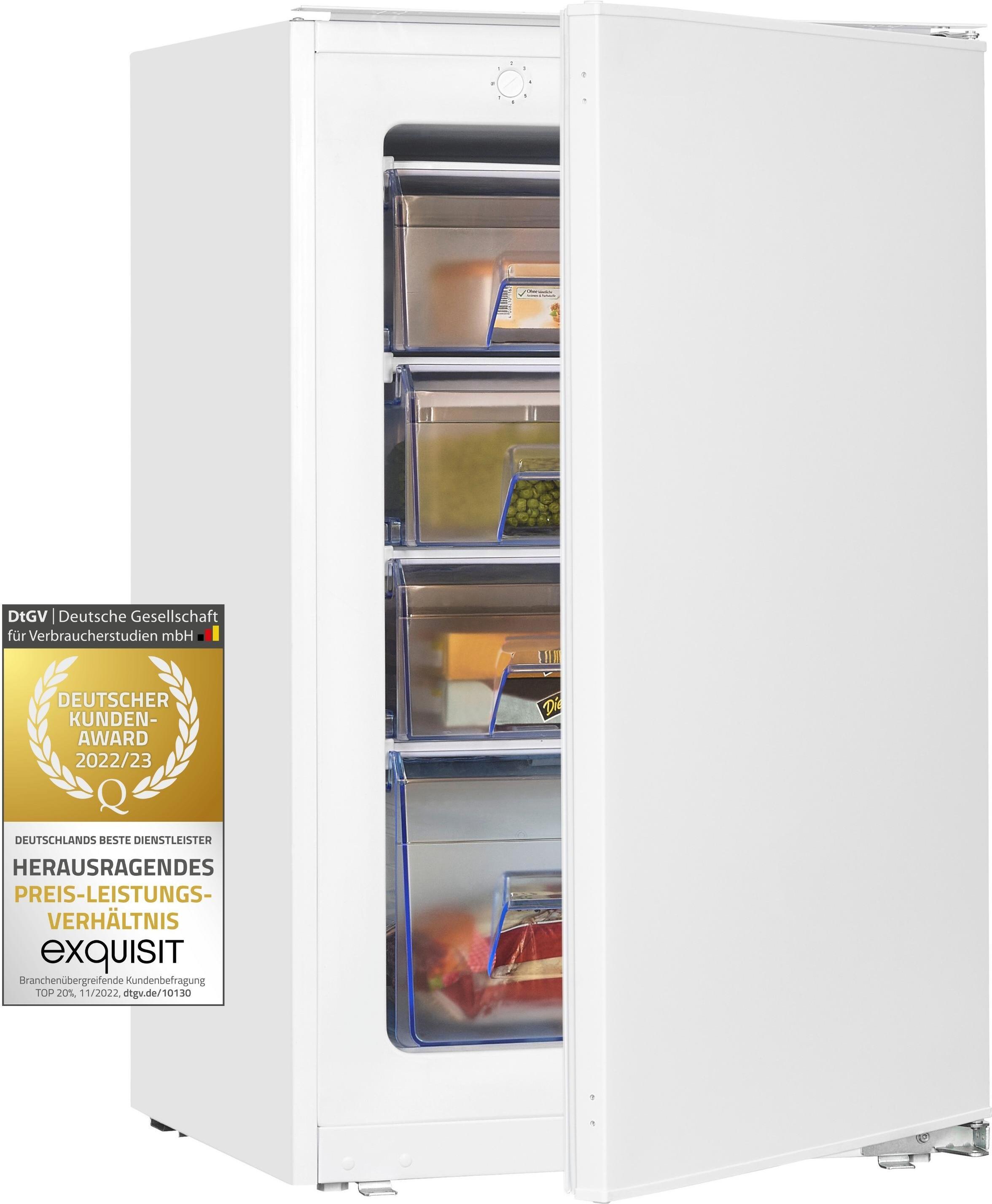 Exquisit Einbau-Gefrierschrank EGS101-080E | 77 l Nutzinhalt | Weiß